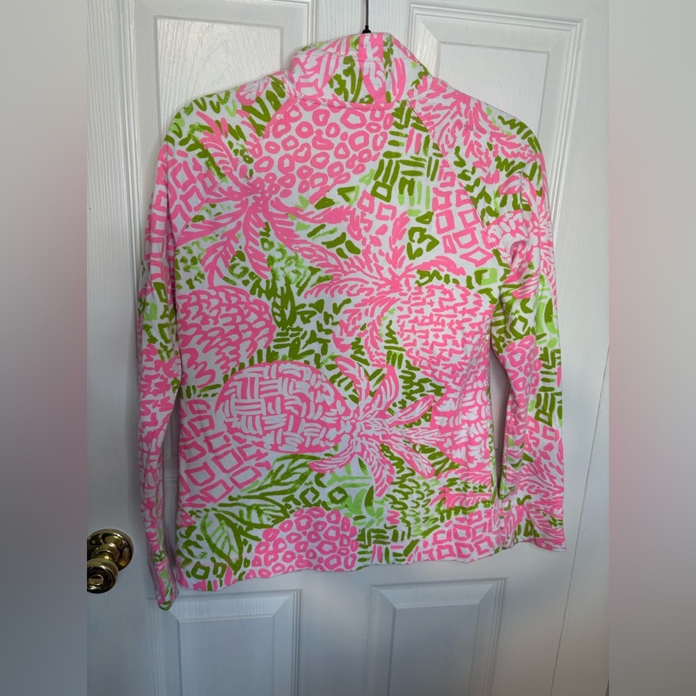 Lilly Pulitzer UPF 50+ Captain Popover – Size Small | Pink Sunset “Home Slice” - Picture 8 of 11